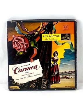 Vintage 1949 Bizet Carmen RCA Victor 45 RPM Red Vinyl Box Set WDM-1002 Stokowski